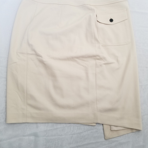 Anne Klein Cream Cotton Blend Skirt - Picture 8 of 8